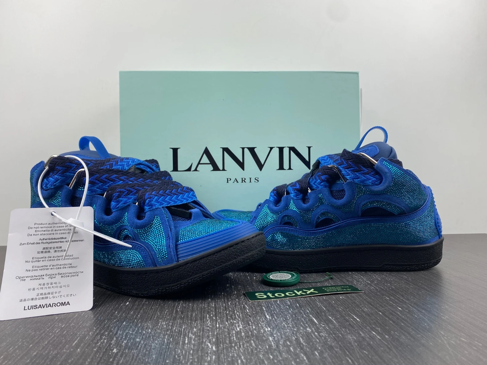 1482 Lanvin Leather Curb FM-SKRK11-STRA-H Comfortable 1469
