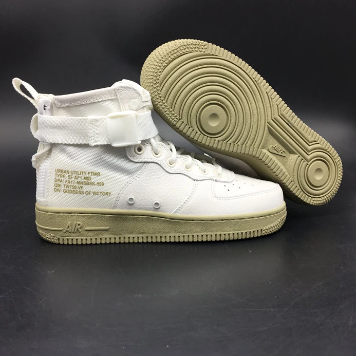 1754 Nike SF Air Force 1 Mid Ivory Olive  917753- SmartChoice 2499