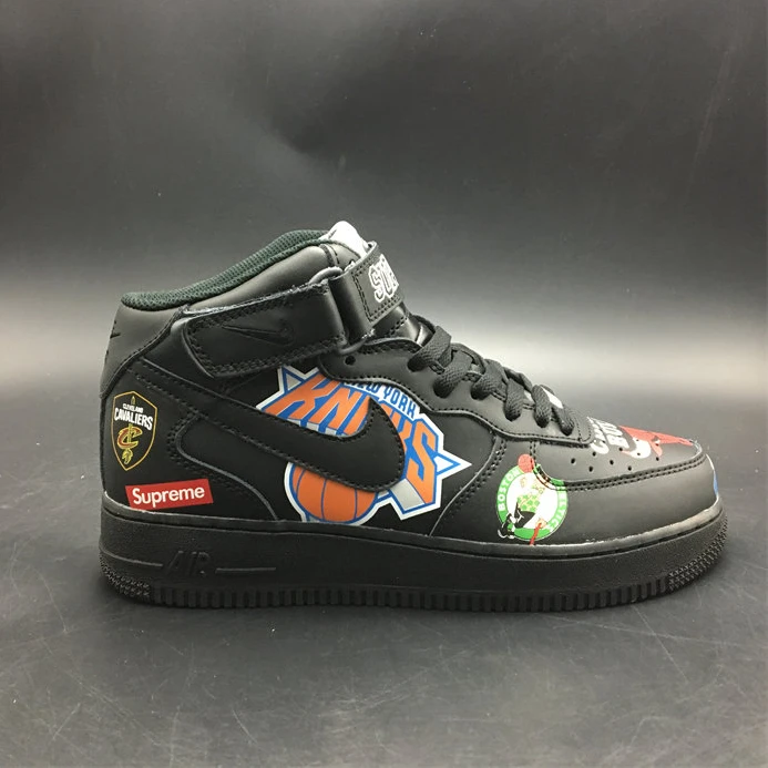 1796 Nike Air Force 1 Mid Supreme NBA Black AQ8017- BestValue 2468
