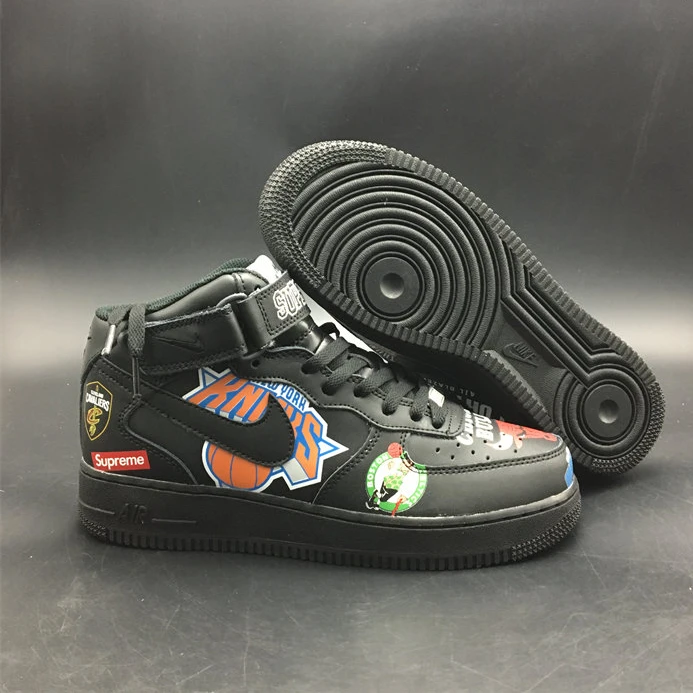 1796 Nike Air Force 1 Mid Supreme NBA Black AQ8017- BestValue 2468