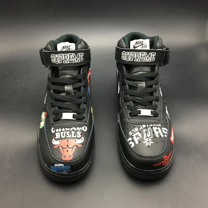 1796 Nike Air Force 1 Mid Supreme NBA Black AQ8017- BestValue 2468
