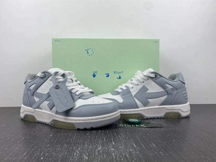 1928 OFF-WHITE Out Of Office "OOO" Low Tops Grey White OMIA189C99LEA EasyMatch 1429