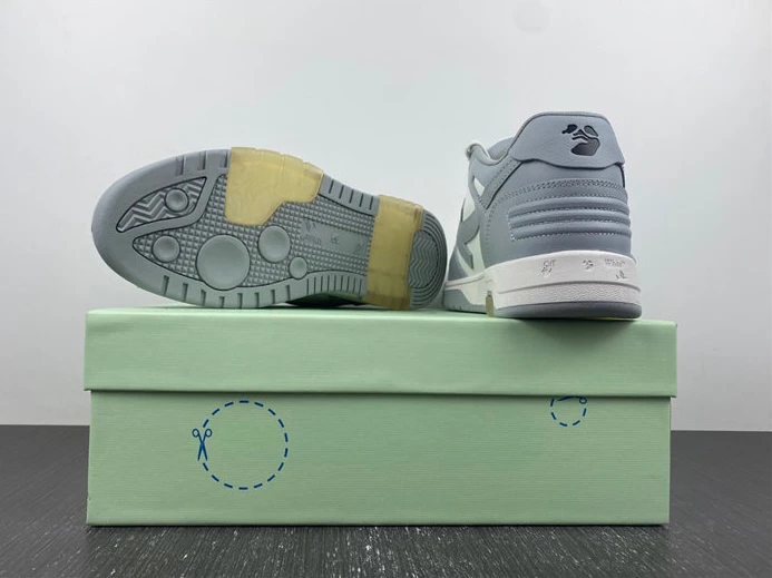 1928 OFF-WHITE Out Of Office "OOO" Low Tops Grey White OMIA189C99LEA EasyMatch 1429