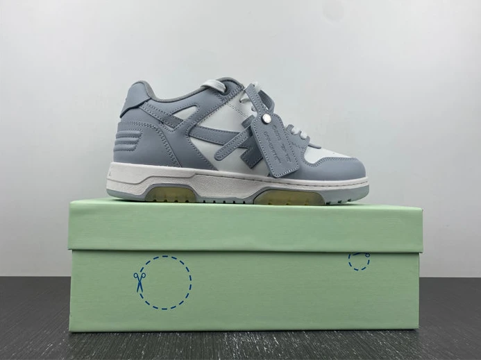 1928 OFF-WHITE Out Of Office "OOO" Low Tops Grey White OMIA189C99LEA EasyMatch 1429