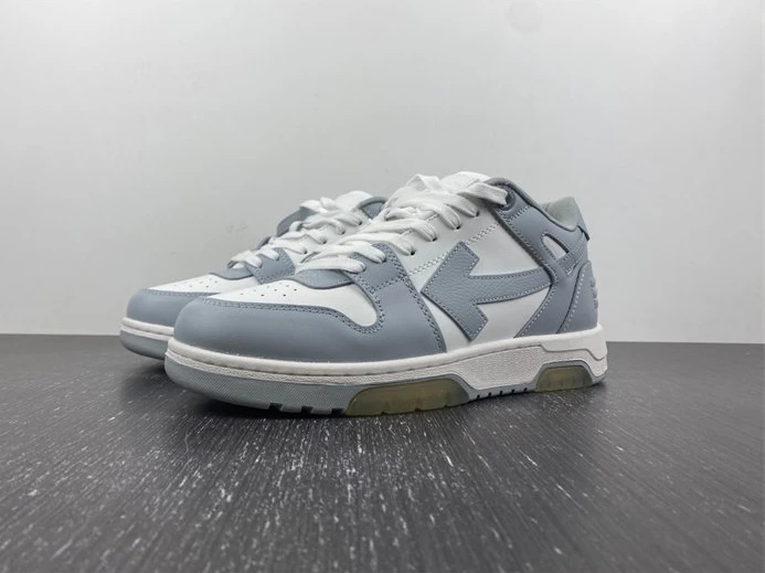 1928 OFF-WHITE Out Of Office "OOO" Low Tops Grey White OMIA189C99LEA EasyMatch 1429