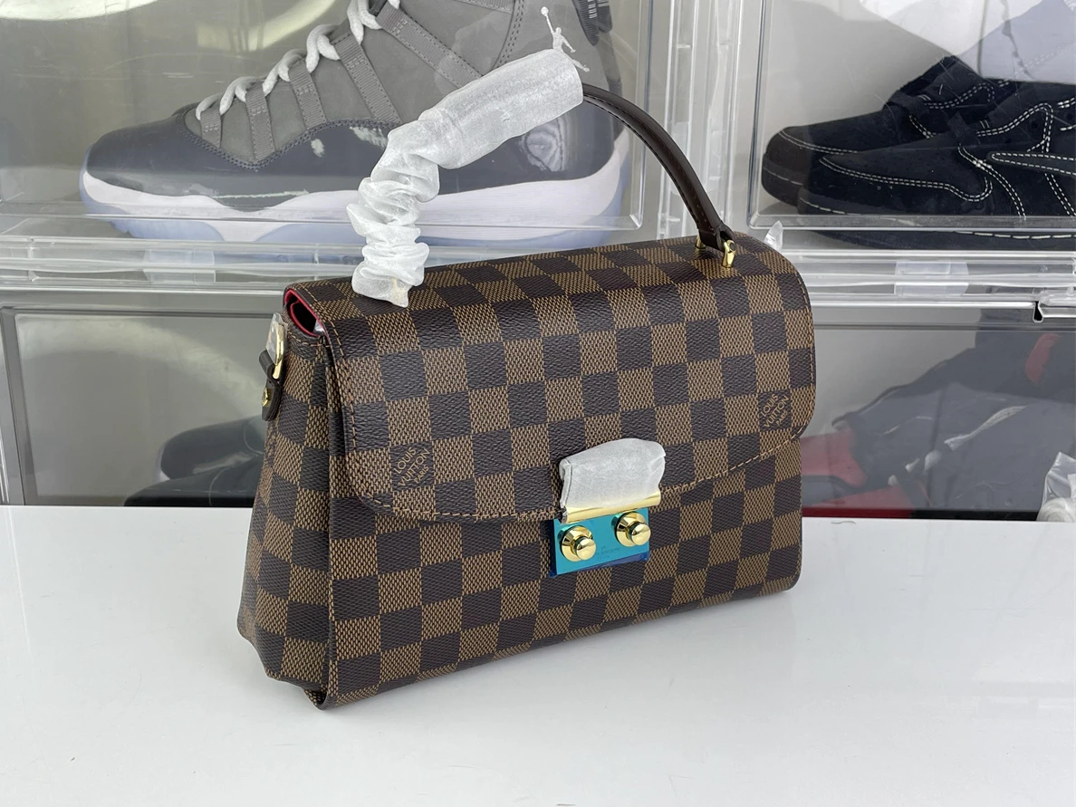 2080 LV Croisette hand bag with damier azure lines (24 x 17 x 9.5 cm, best top quality) BestValue 156