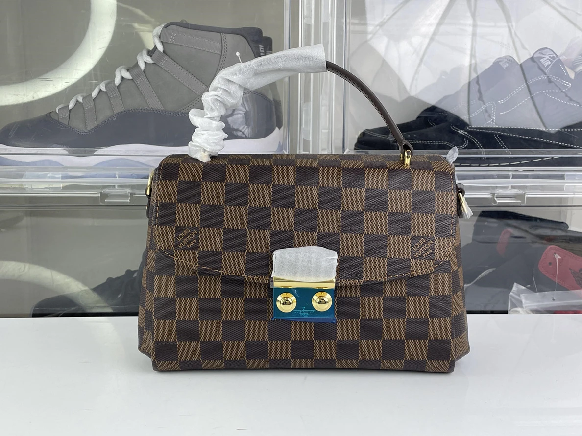 2080 LV Croisette hand bag with damier azure lines (24 x 17 x 9.5 cm, best top quality) BestValue 156