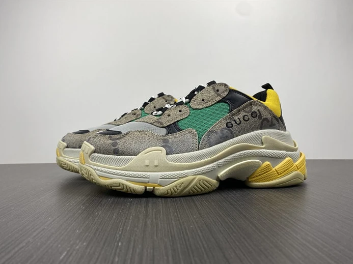 2128 Gucci x BLCG The Hacker Project Triple S Beige Green Yellow  681067 UMO20 SportInspired 1701