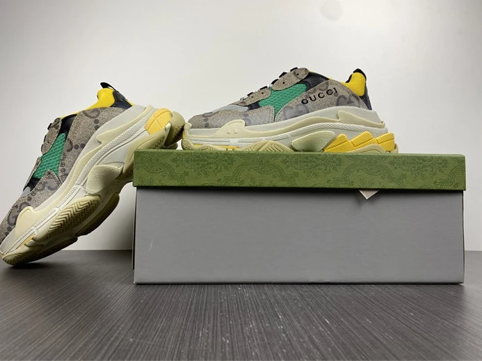 2128 Gucci x BLCG The Hacker Project Triple S Beige Green Yellow  681067 UMO20 SportInspired 1701