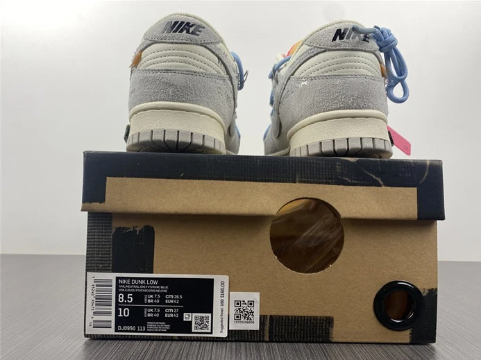 2402 Nike Dunk Low Off-White Lot 38 DJ0950- GoAnywhere 2358