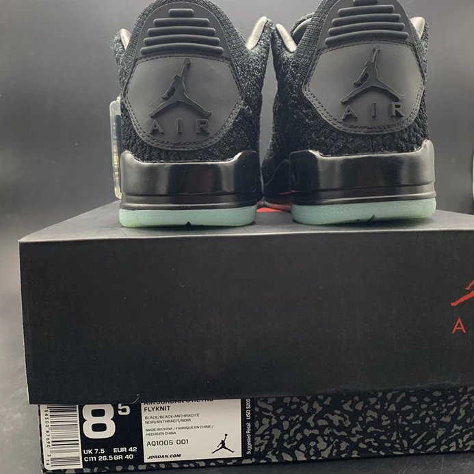 3246 Jordan3 Flyknit Black AQ1005- Popular 774