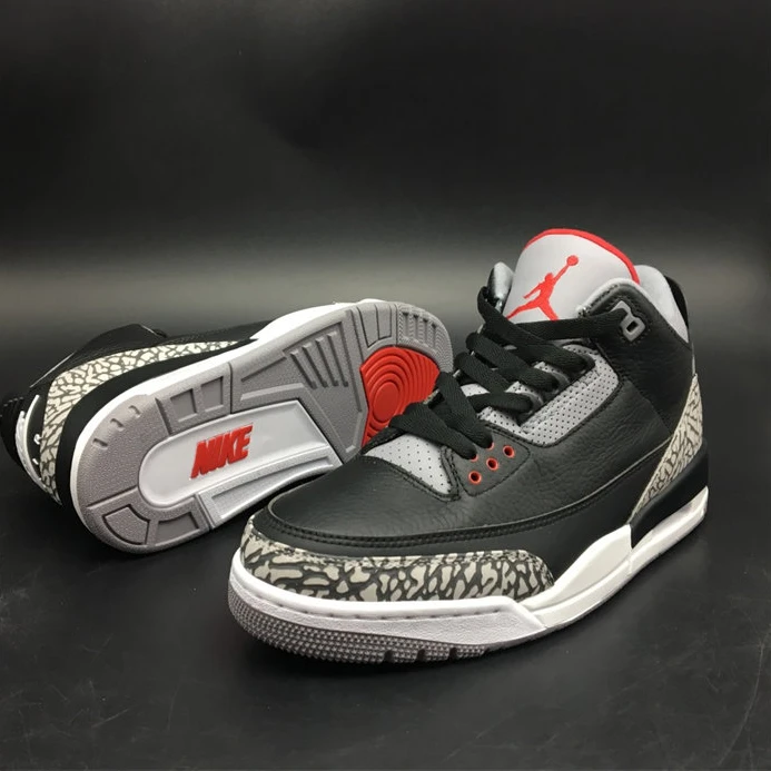3411 Jordan3 Black Cement 854261- Trendy 778