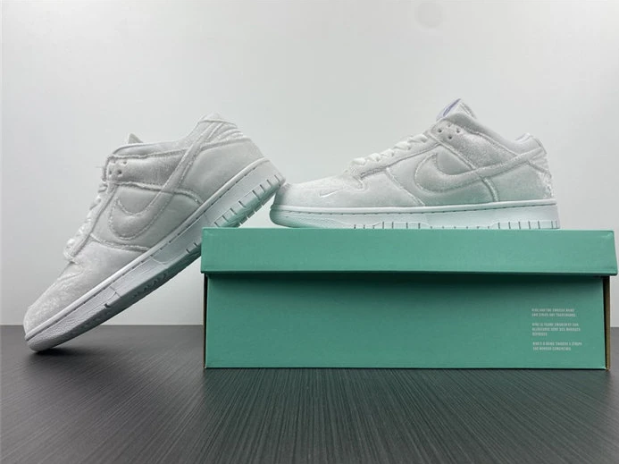 3553 Nike Dunk Low Dover Street Market Triple White Velvet DH2686- SportInspired 1981