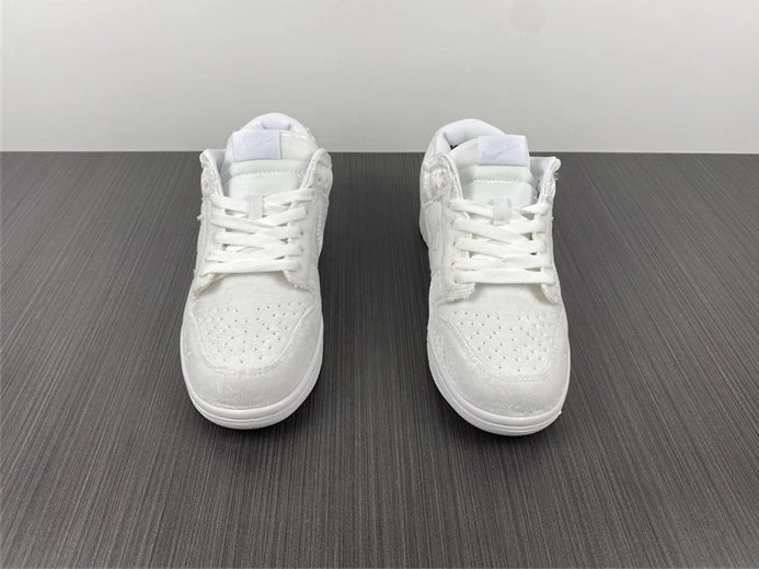 3553 Nike Dunk Low Dover Street Market Triple White Velvet DH2686- SportInspired 1981
