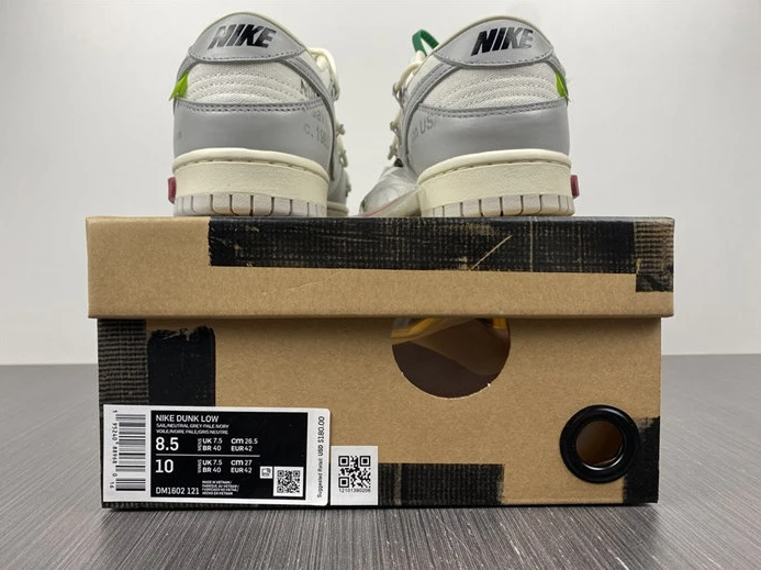 3767 Nike Dunk Low Off-White Lot 25 DM1602- GoodFit 2334