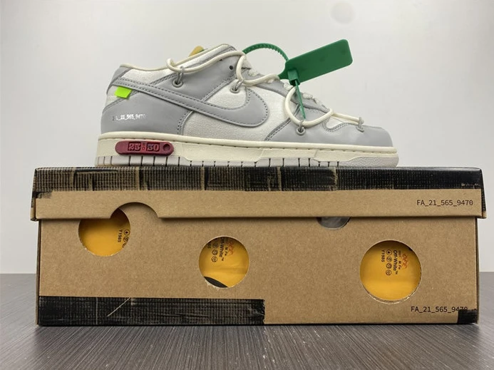 3767 Nike Dunk Low Off-White Lot 25 DM1602- GoodFit 2334