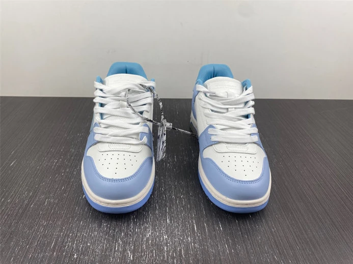 3869 OFF-WHITE OOO Low Out Of Office Calf Leather White Light Blue OMIA189F20LEA DailyWear 1433