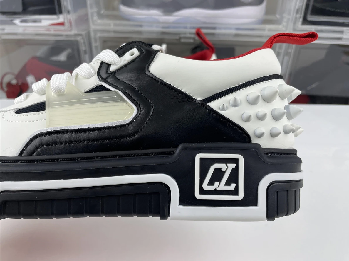 413 Christian Louboutin Black White GoodFit 3593