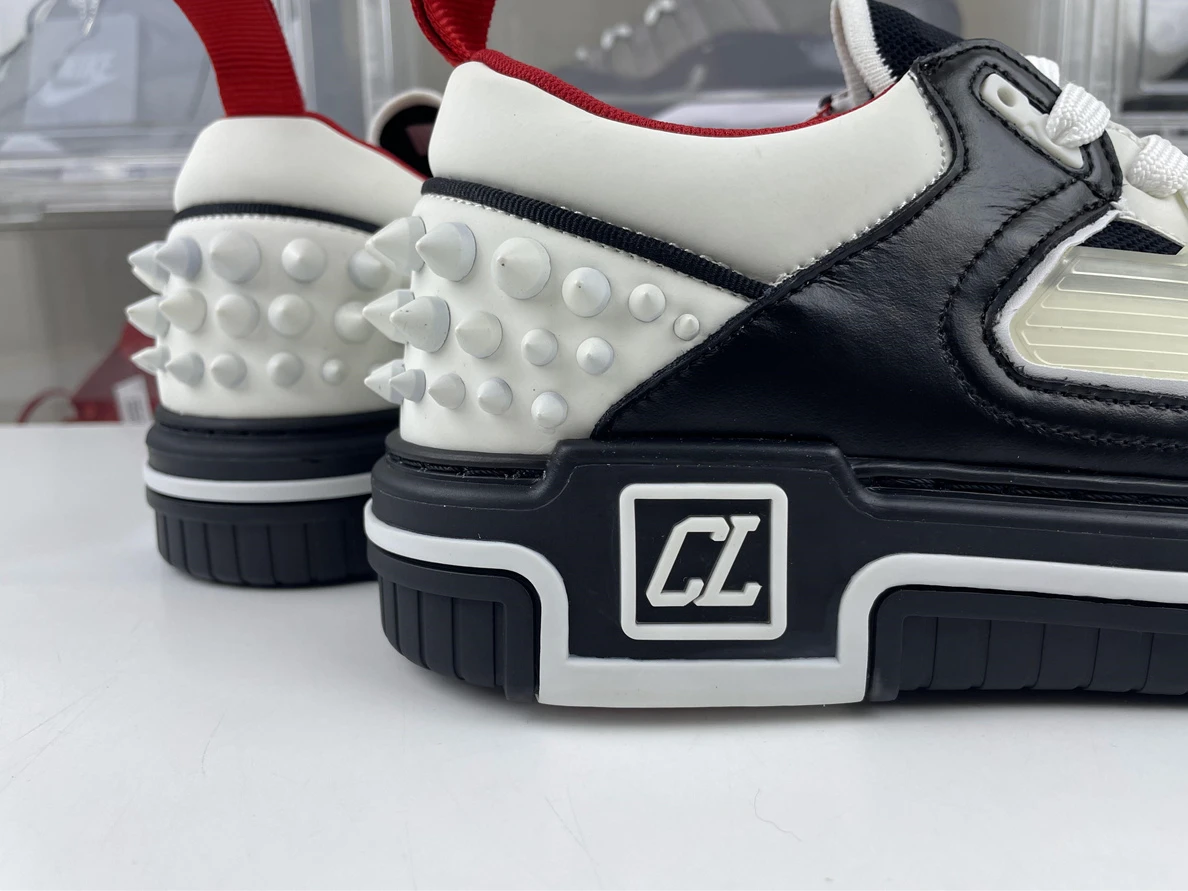 413 Christian Louboutin Black White GoodFit 3593