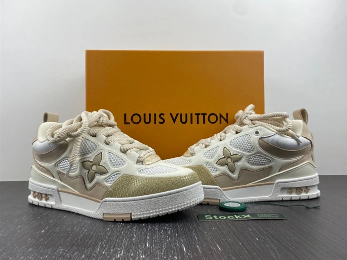 4333 Louis Vuitton LV Skate Sneaker Beige White 1AARQH Trendy 1513