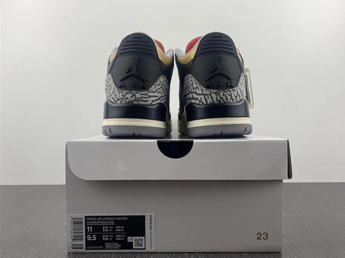 4388 Jordan 3 Retro Black Cement Gold CK9246- StreetReady 742