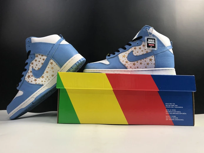 4444 Nike Dunk High Pro SB Supreme Blue Stars 307385- GoAnywhere 2209