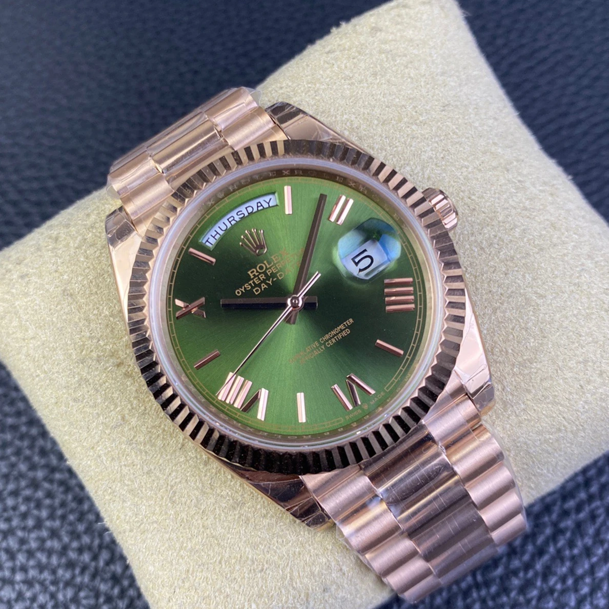 4531 Rolex Green Day-Date Golden watchhands (41mm) AllSeason 331