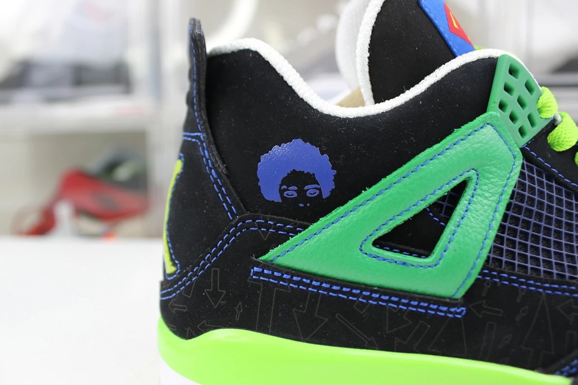 4560 GOAT Air Jordan 4 Doernbecher Black Green Superman GoodFit 793