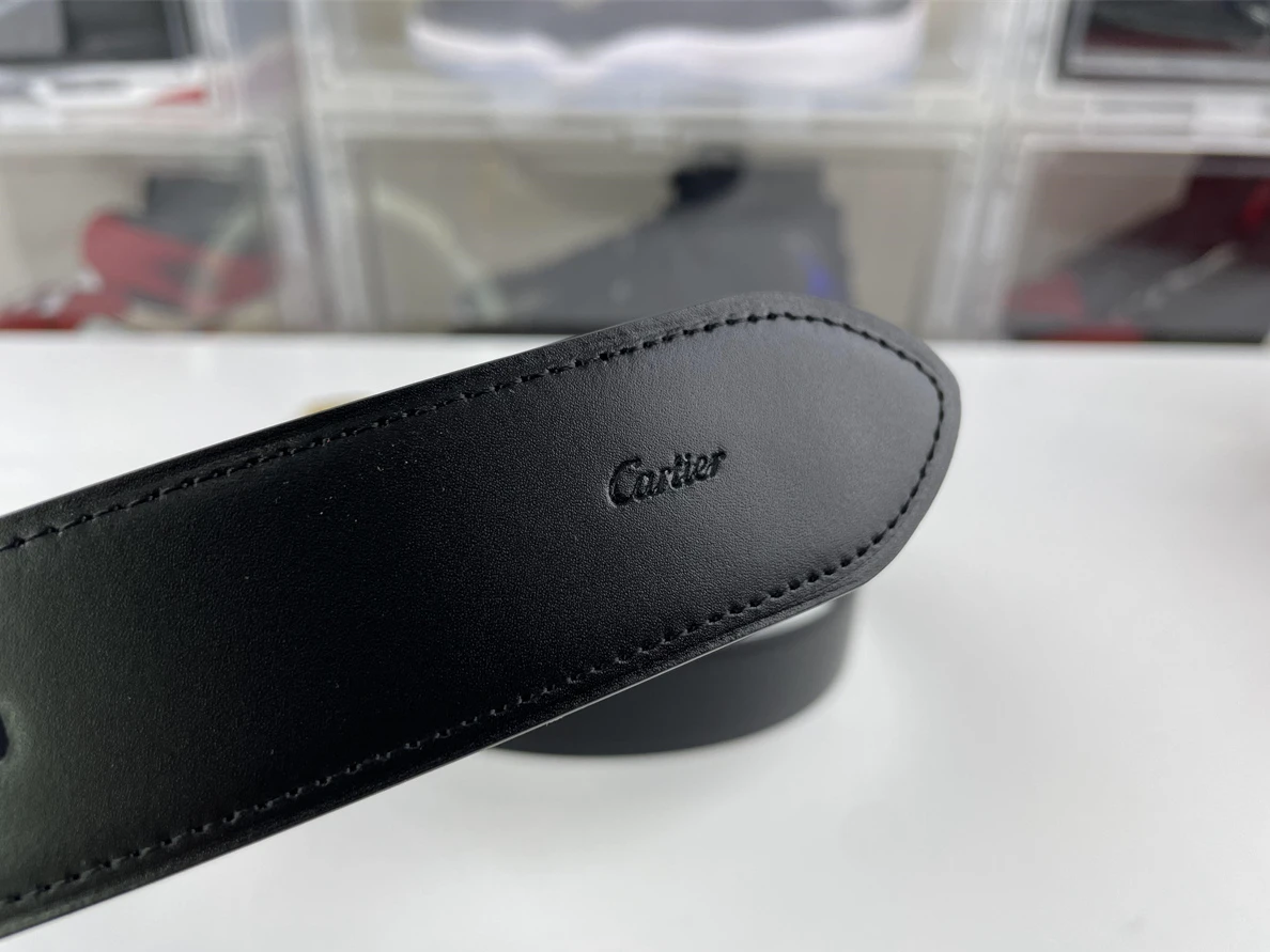 4796 Cartier Gold Santos Leather Belt (100-125cm) NewStyle 41