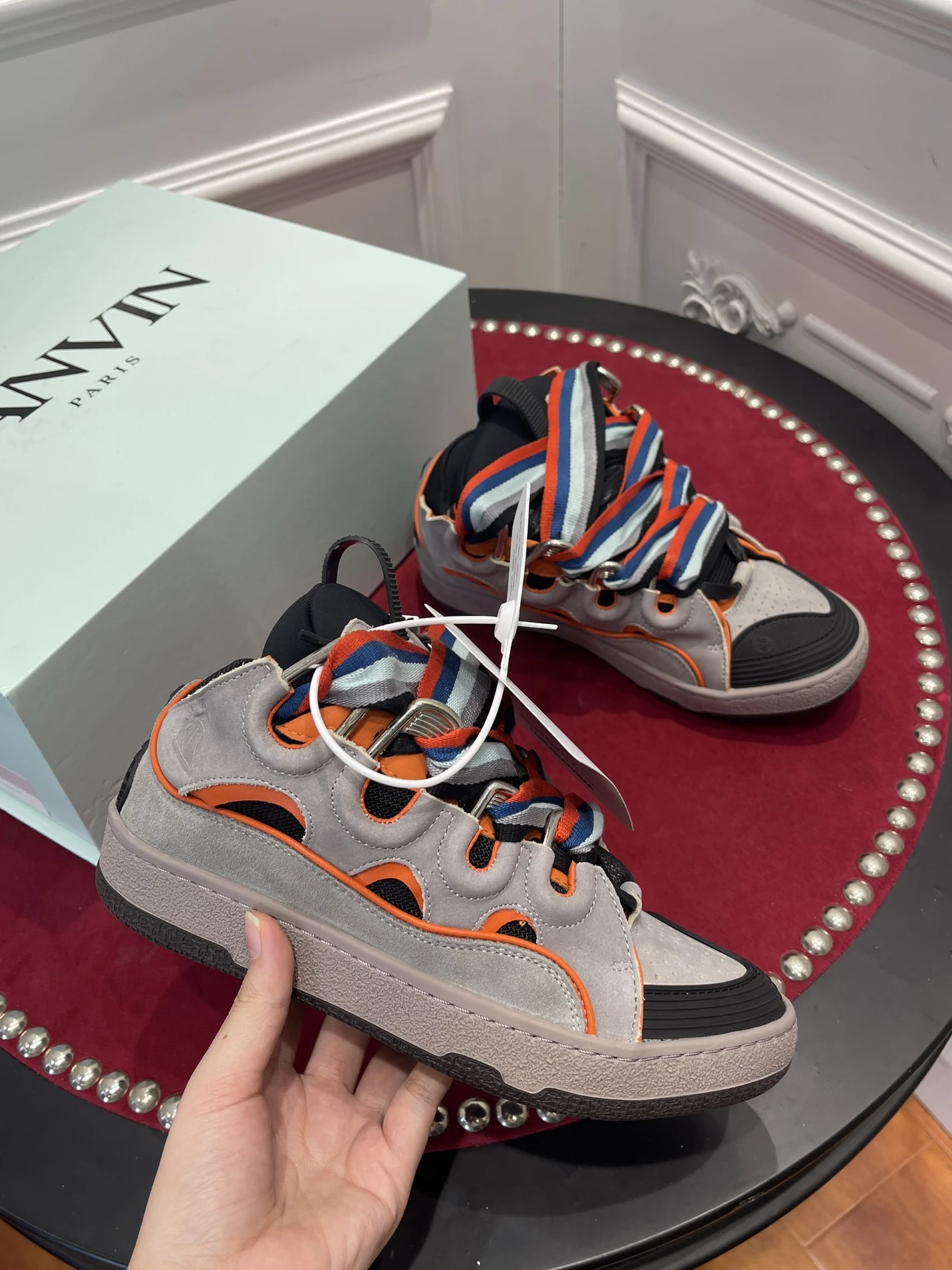 4808 Lanvin Curb Sneaker. Fashionable 1506