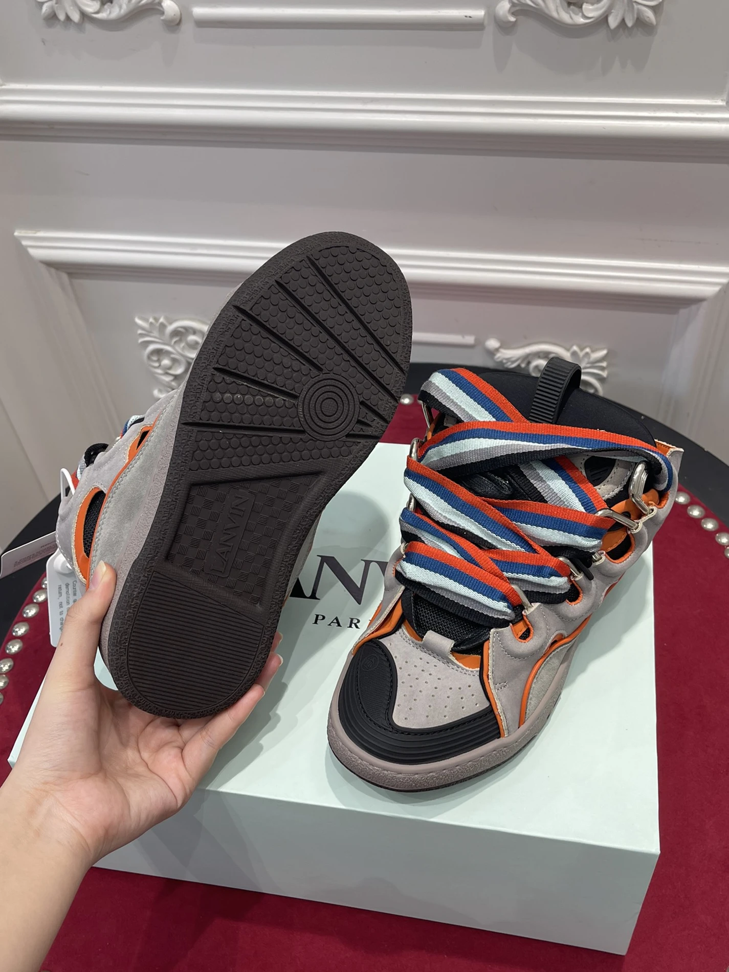 4808 Lanvin Curb Sneaker. Fashionable 1506