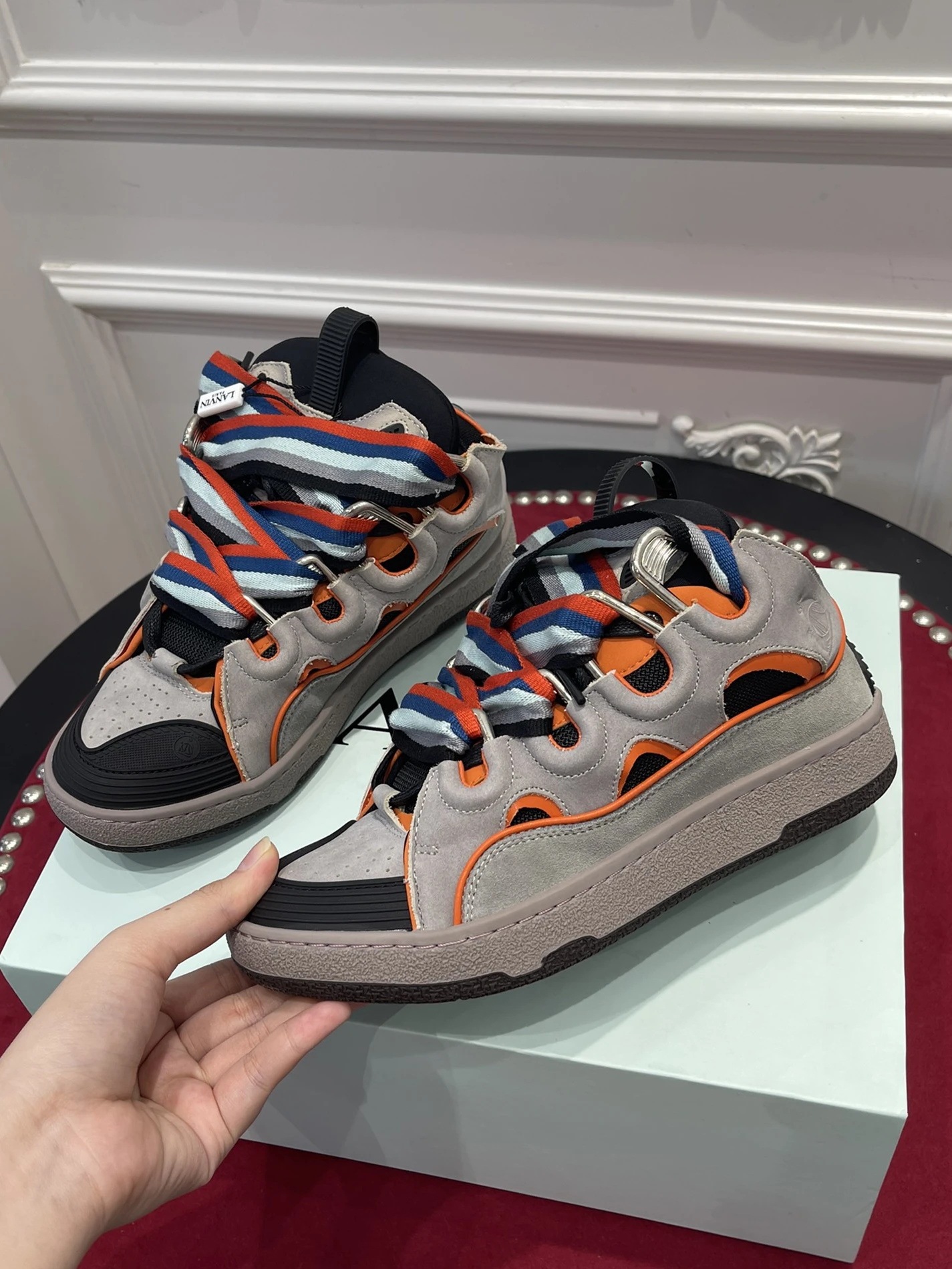 4808 Lanvin Curb Sneaker. Fashionable 1506
