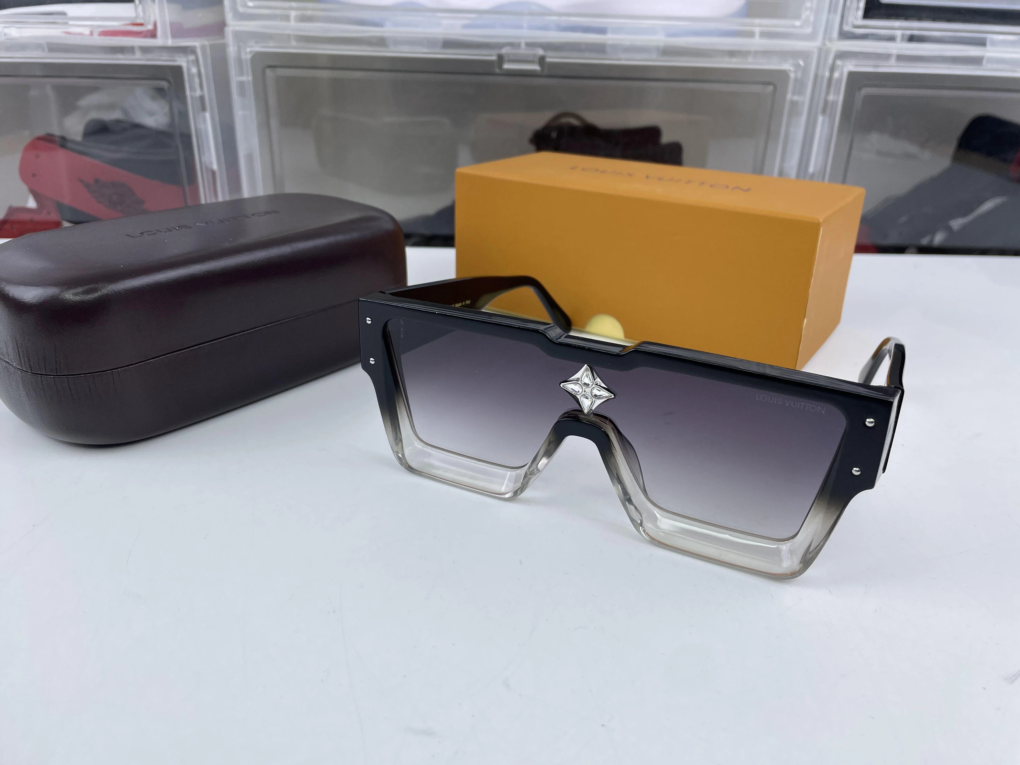 4967 Louis Vuitton Black Purple Sunglasses NewStyle 366
