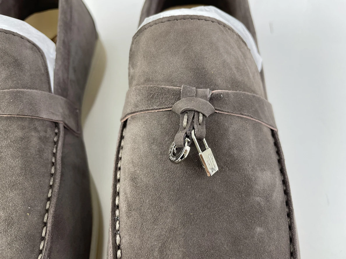 508 Loro piana Coffee BROWN summer walk shoes Suede NewStyle 3539
