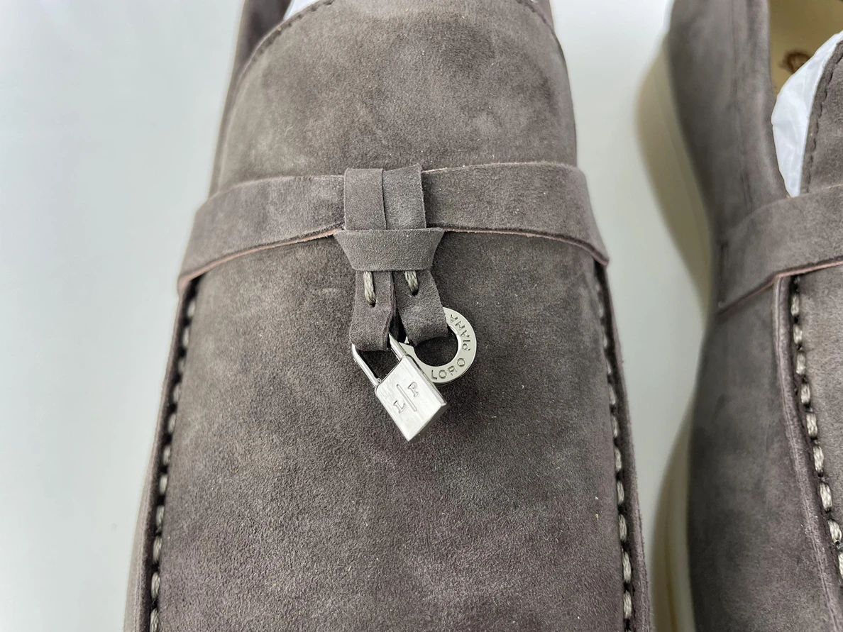 508 Loro piana Coffee BROWN summer walk shoes Suede NewStyle 3539
