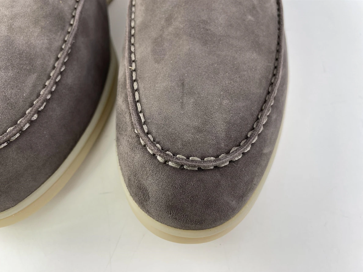 508 Loro piana Coffee BROWN summer walk shoes Suede NewStyle 3539