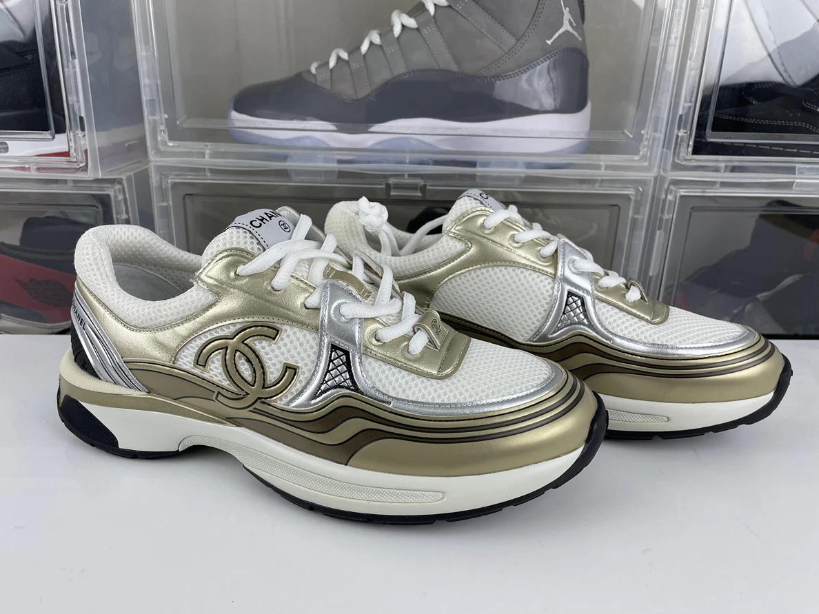 5238 Chanel white Gold sneaker ModernLook 1230