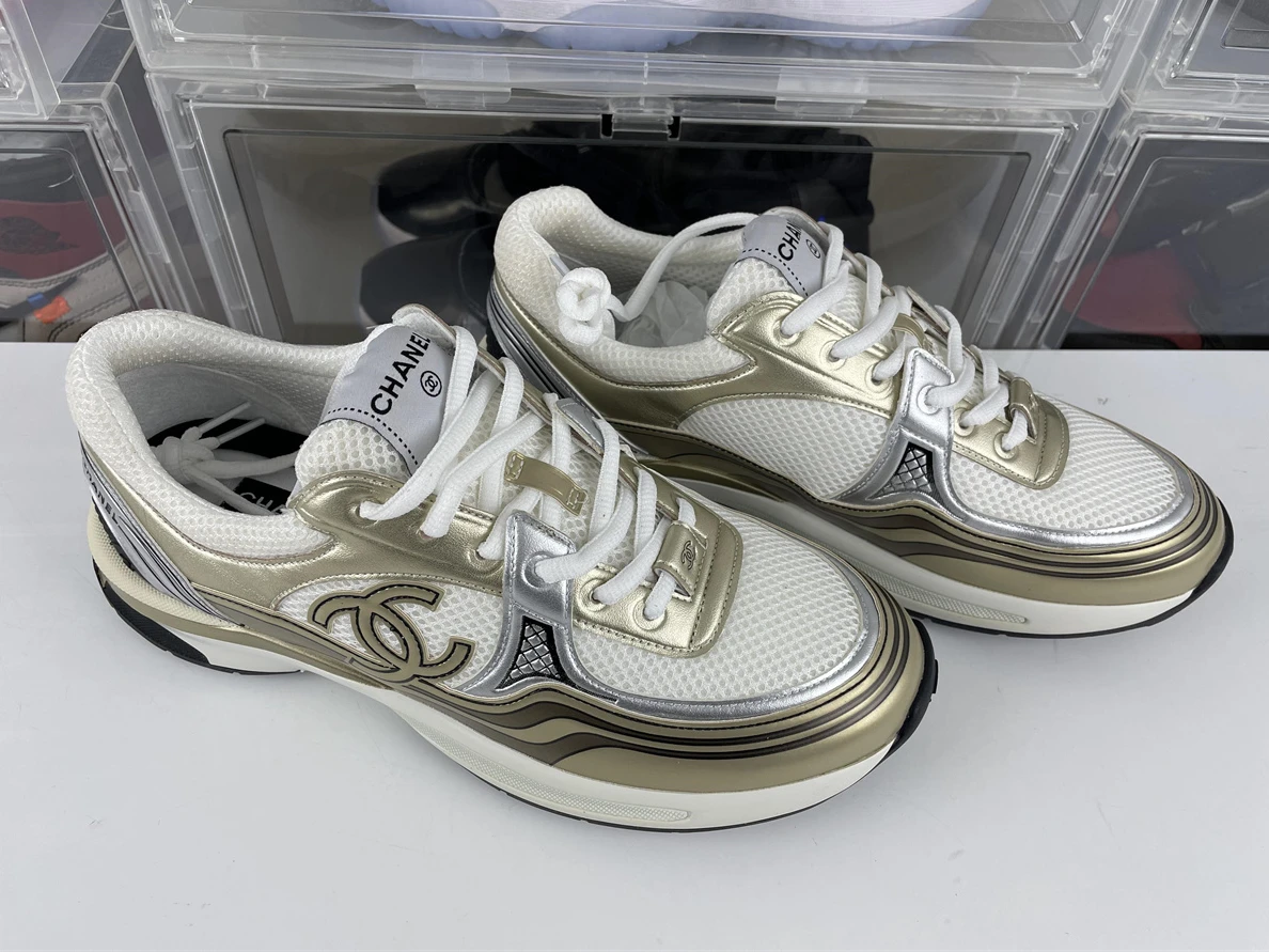 5238 Chanel white Gold sneaker ModernLook 1230
