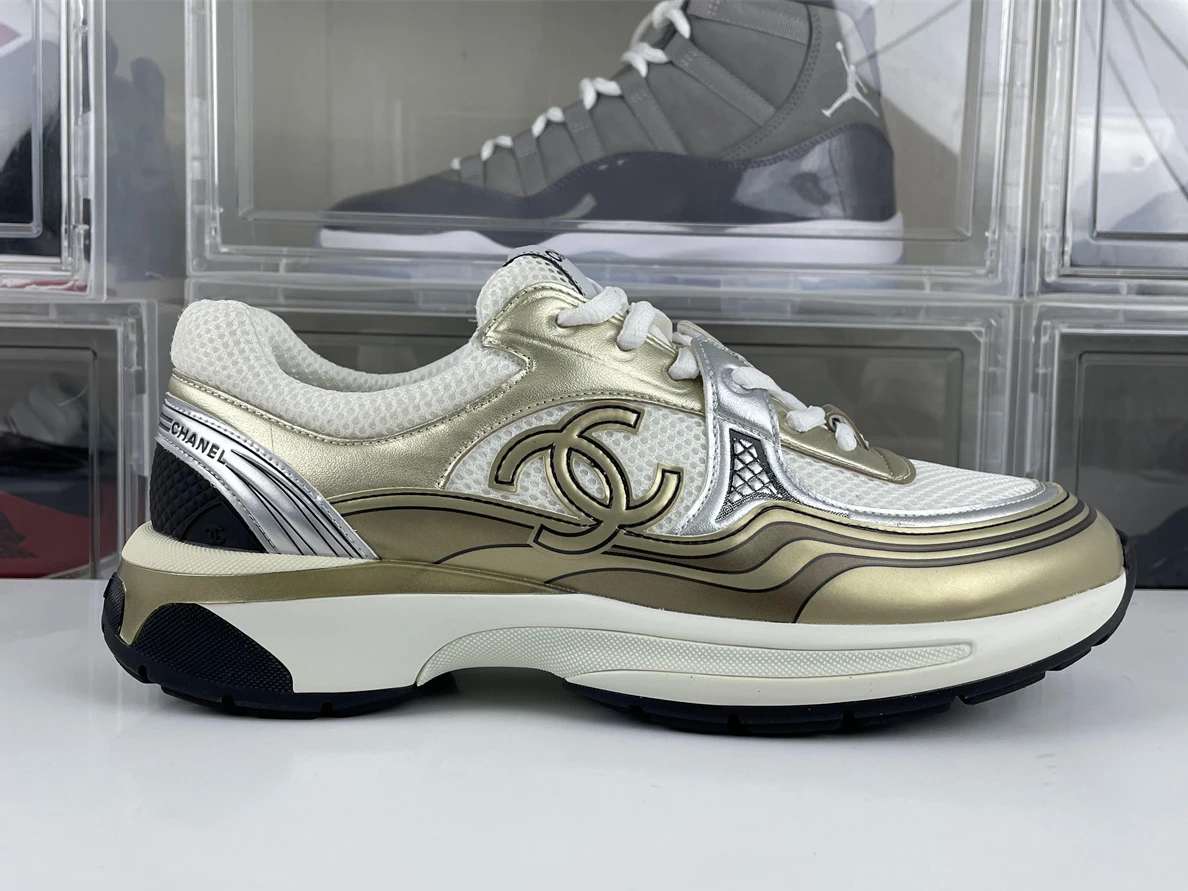 5238 Chanel white Gold sneaker ModernLook 1230