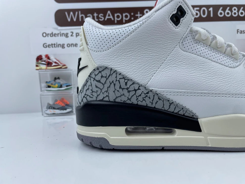 5527 GOAT Air Jordan 3 “White Cement Reimagined” Popular 716