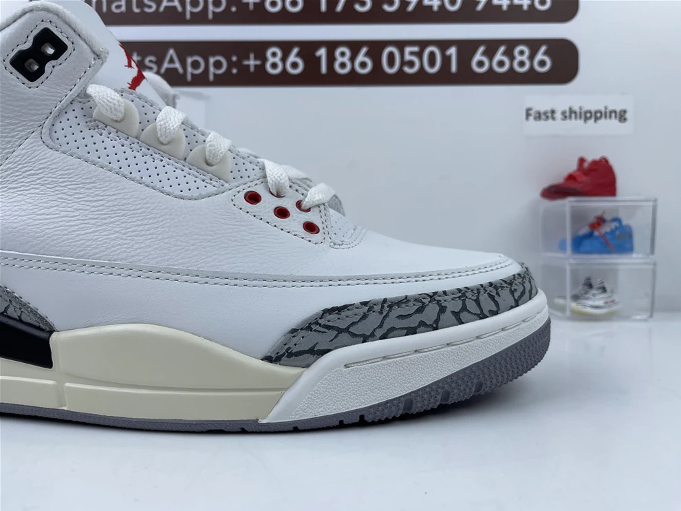 5527 GOAT Air Jordan 3 “White Cement Reimagined” Popular 716
