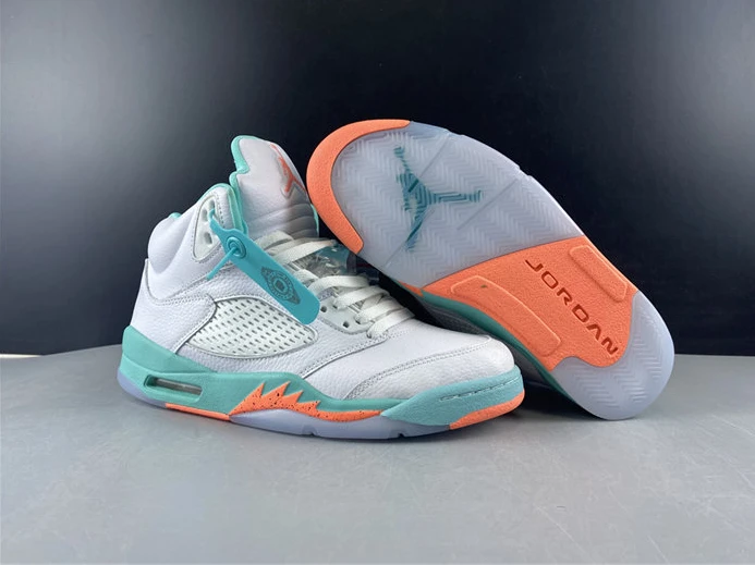 5745 Jordan5 Light Aqua (GS) 440892- Fashionable 972