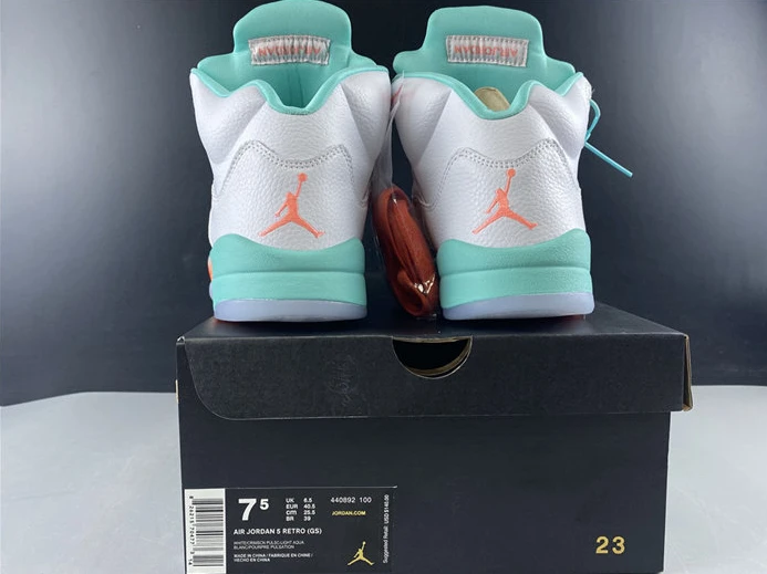 5745 Jordan5 Light Aqua (GS) 440892- Fashionable 972