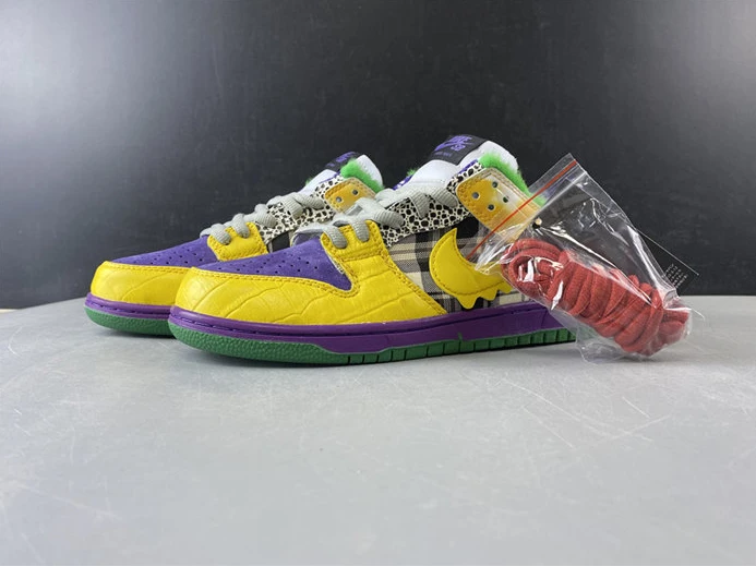 5812 NIKE SB DUNK LOW PRO IW PURPLE YELLOW-VIOLET-PINK 318403- Affordable 2196
