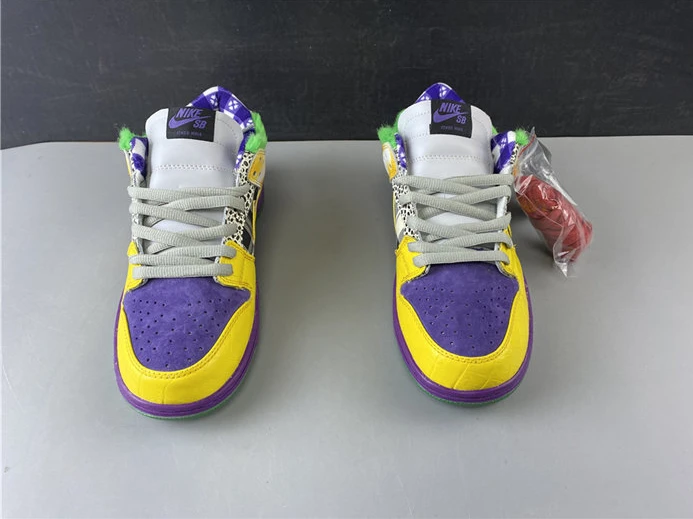 5812 NIKE SB DUNK LOW PRO IW PURPLE YELLOW-VIOLET-PINK 318403- Affordable 2196