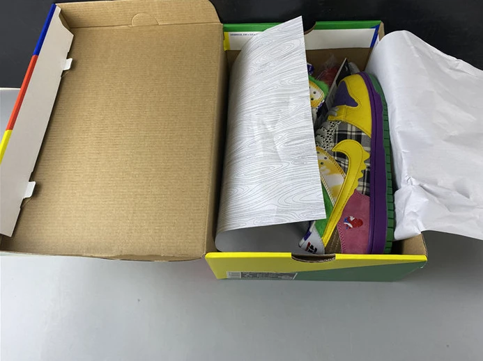 5812 NIKE SB DUNK LOW PRO IW PURPLE YELLOW-VIOLET-PINK 318403- Affordable 2196