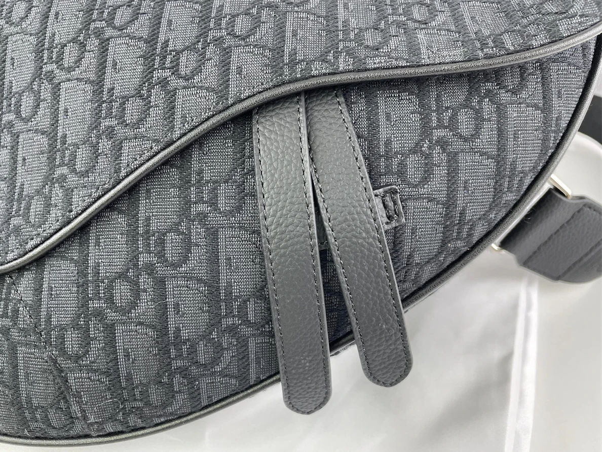 5992 DIOR Homme Black Saddle Oblique bag, (28.6x 20 x 5 cm) DailyWear 215