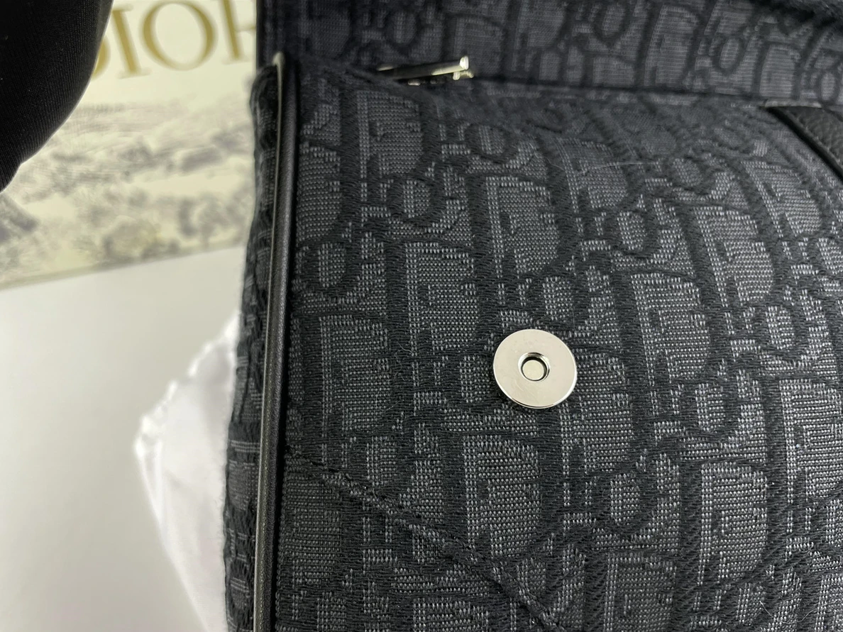 5992 DIOR Homme Black Saddle Oblique bag, (28.6x 20 x 5 cm) DailyWear 215
