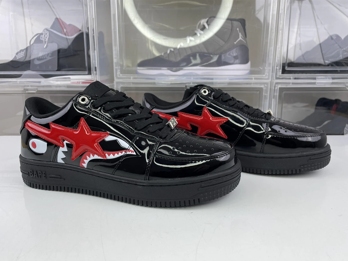 6285 Bape Black Red bright shoes AllSeason 2782