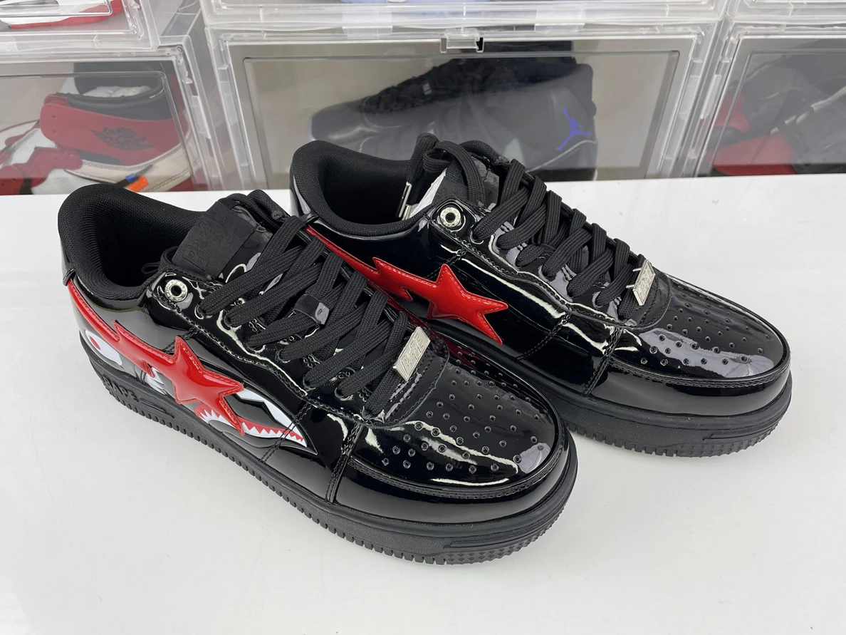 6285 Bape Black Red bright shoes AllSeason 2782